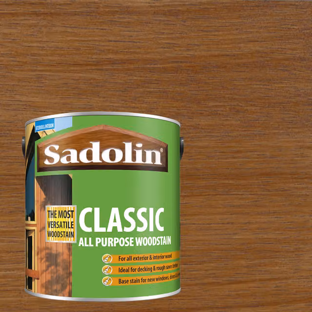 Sadolin Classic All Purpose Woodstain in Burma Teak, 5 l