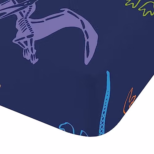 Catherine Lansfield Prehistoric Dinosaurs Single Fitted Sheet, Blue, W/D/H: 90 x 190 cm – 2