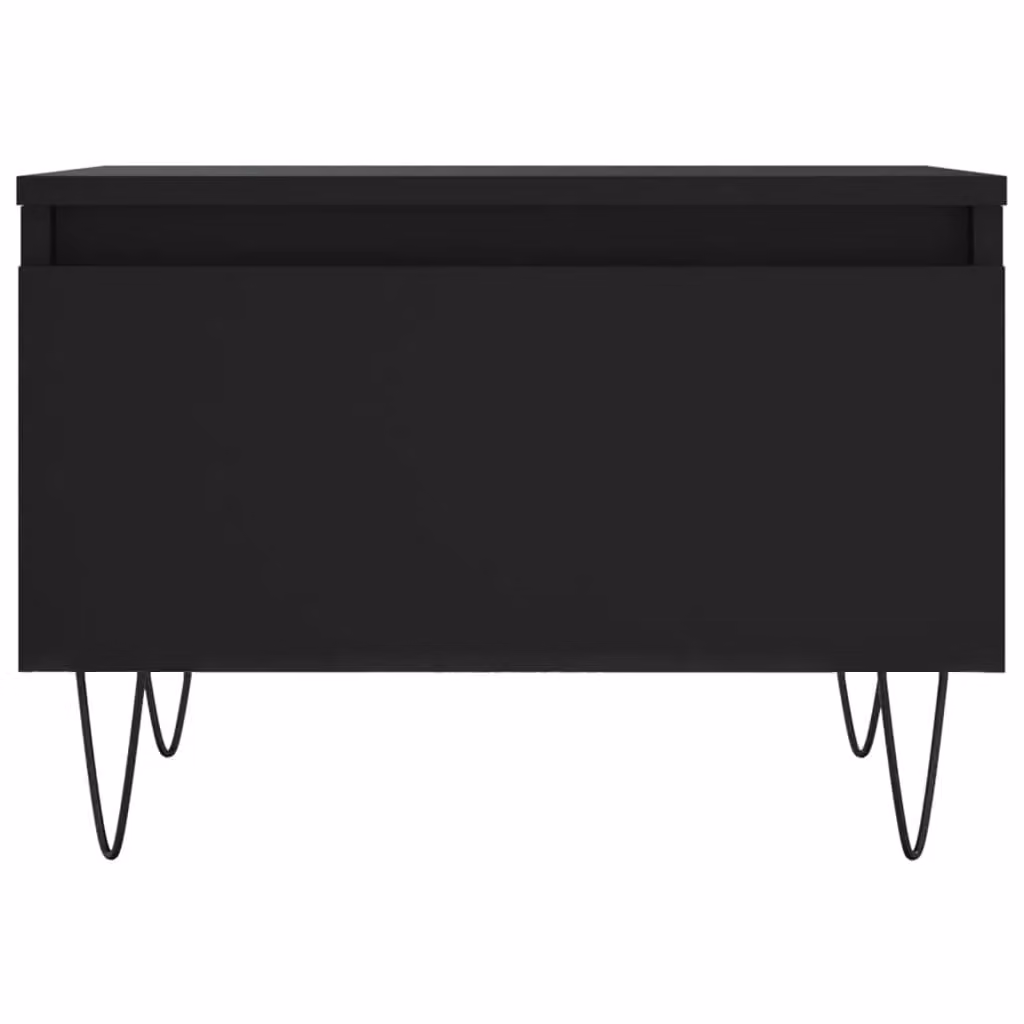 Berkfield Home Set of 2 Black Modern Nested Coffee Tables, W/D/H: 50 x 46 x 35 cm – 3