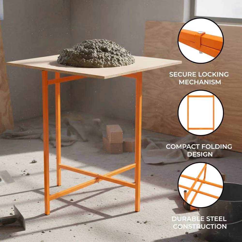 Monstershop Set of 3 Steel Mortar Board Stands in Orange, Height: 75 cm – 1