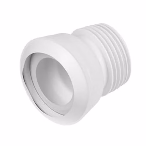 McAlpine MACFIT White WC Connector with 97-107mm Inlet, 110mm Outlet and 20mm Offset – 3