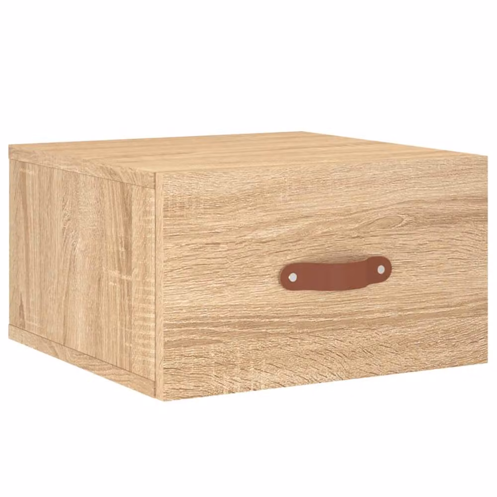 Berkfield Home Wall-mounted Bedside Cabinet in Sonoma Oak Brown, W/D/H: 35 x 35 x 20 cm – 2