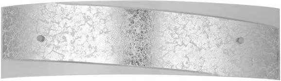 Netlighting PARIS 2 Light Flush Wall Light in Silver, W: 45 cm, D: 12 cm