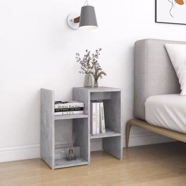 Berkfield Home Elegant Bedside Cabinets, 2 Pack, Concrete Grey, W: 50 cm, D: 30 cm, H: 51.5 cm – 1