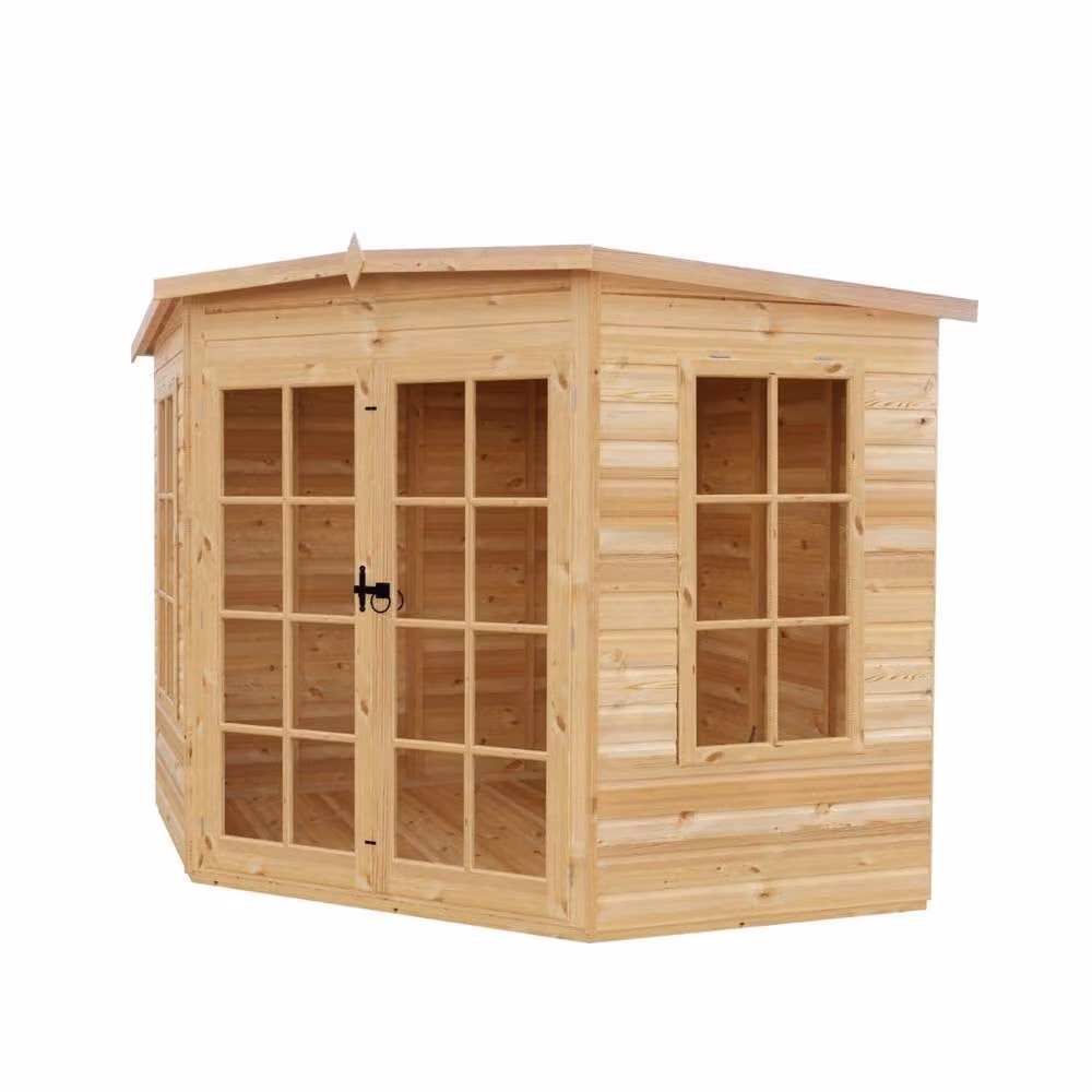Shires Hampton Shiplap Summerhouse Garden Sun Room in Brown – 2