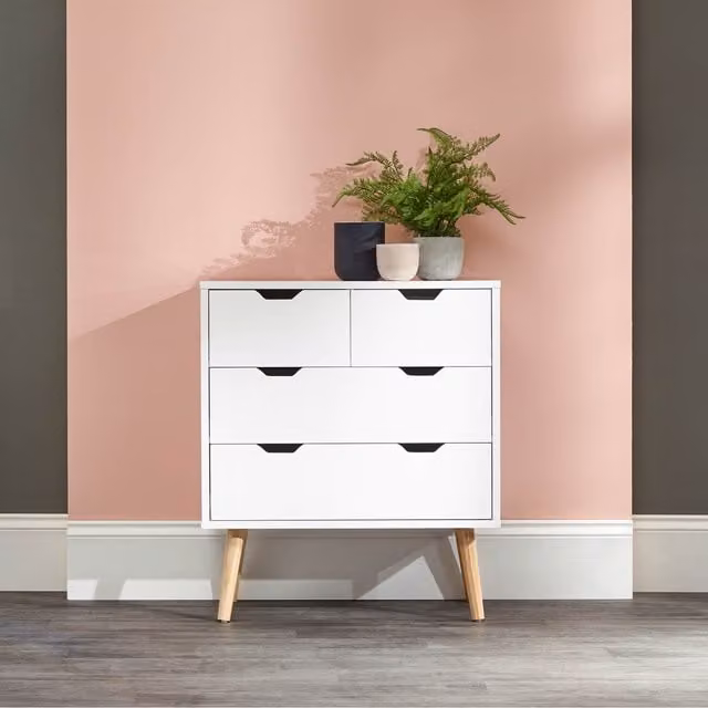 GFW Nyborg 4 Drawer Chest in White