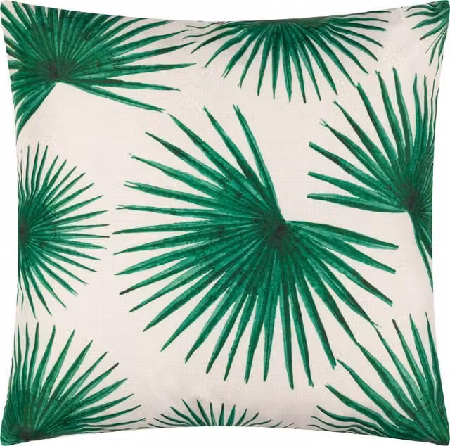 Make It A Home Agave Tropical Floral Outdoor Square Cushion in Green