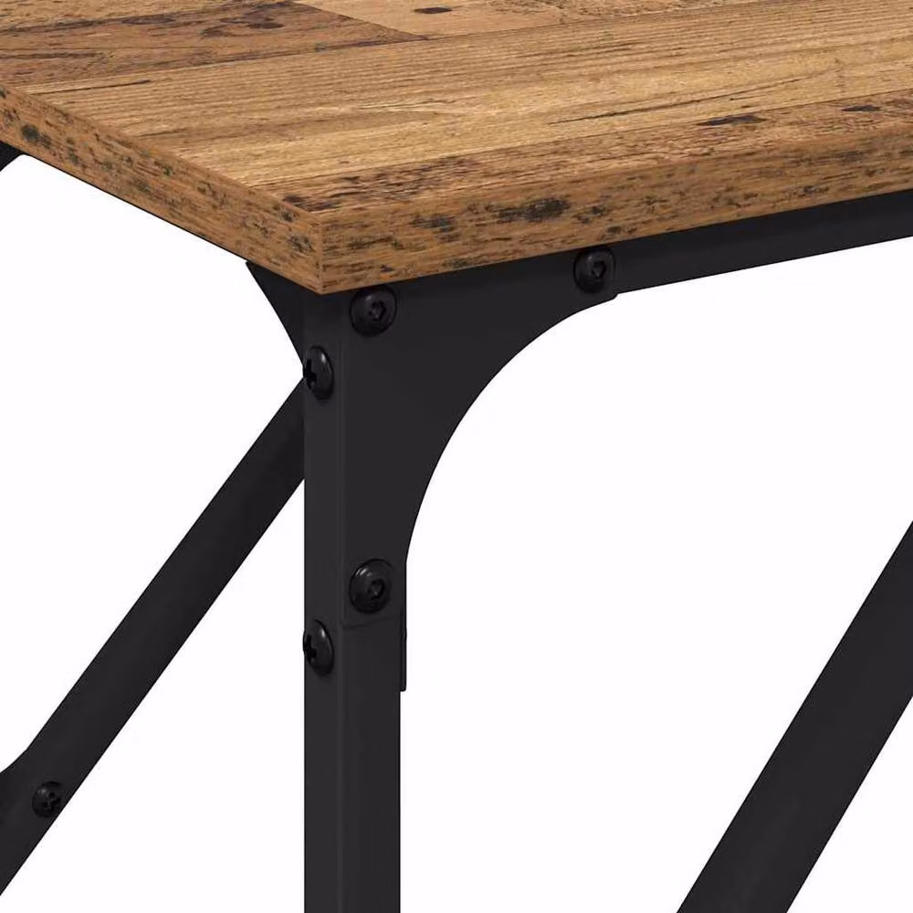 Berkfield Home Old Wood Console Table in Brown, W/D/H: 200 x 29 x 75 cm – 3