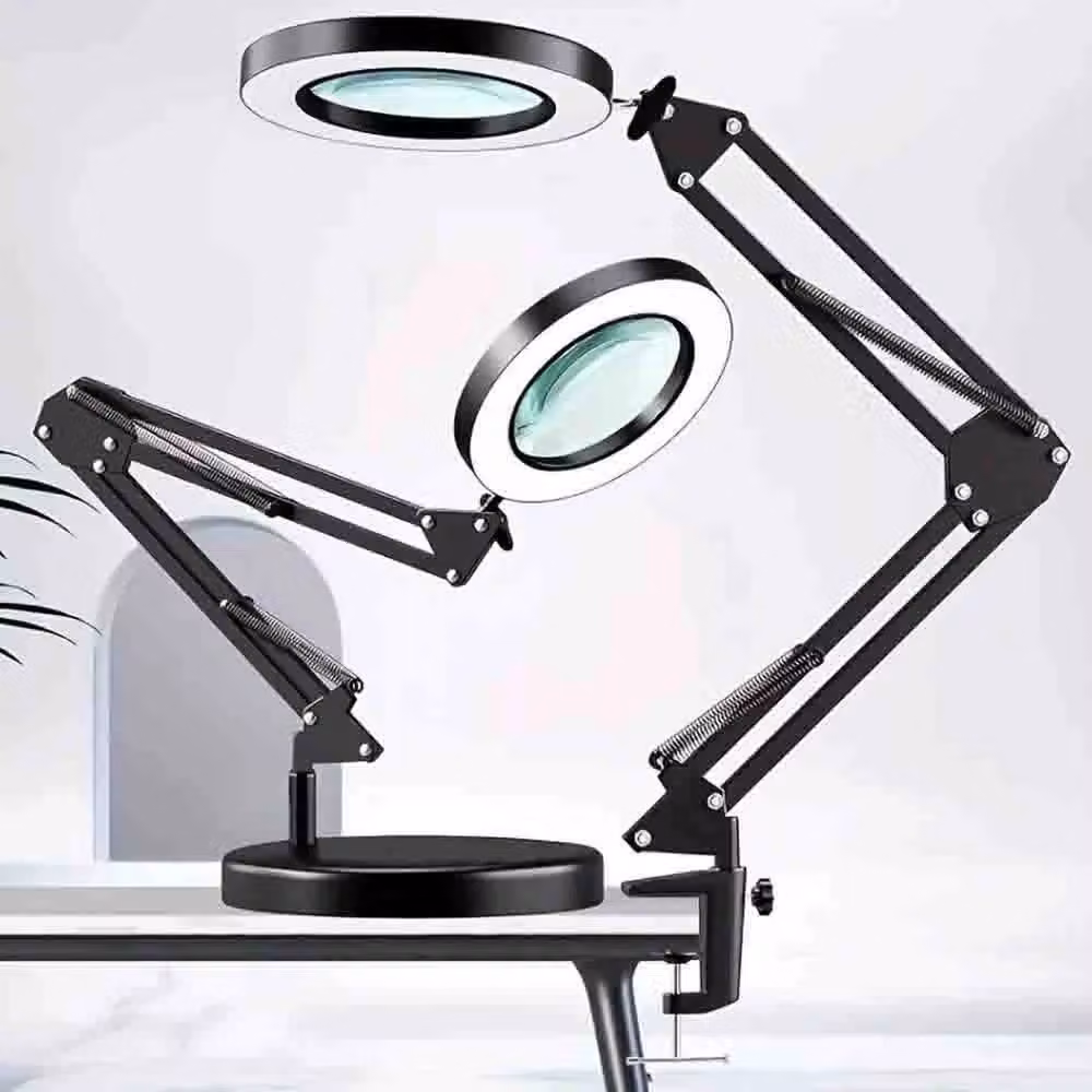 Kelvenix Dimmable LED Magnifier Desk Lamp with Light Stand in Black – 3
