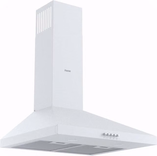Ferre White Metal Pyramid Wall Mounted Exhaust Hood