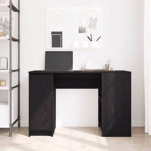 Berkfield Home Modern Black Oak Writing Desk, W/D/H: 120 x 42 x 76 cm – 1