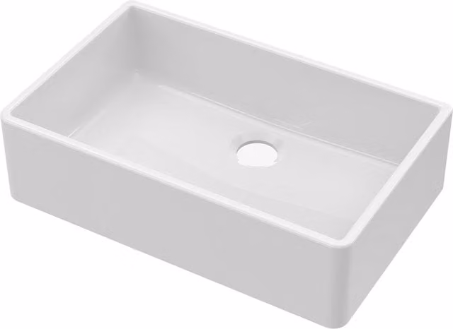 Balterley White Ceramic Fireclay Single Bowl Butler Kitchen Sink, W: 79.5 cm – 1