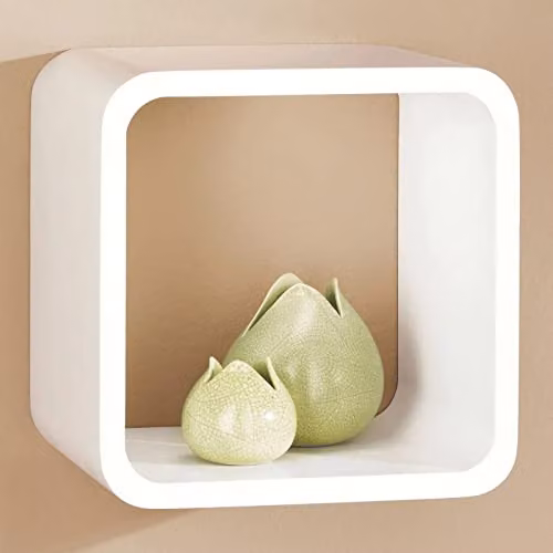 Dolle Softcube Wall Mounted Cube Shelf in White, W/D/H: 25.5 x 25.5 x 20 cm – 3