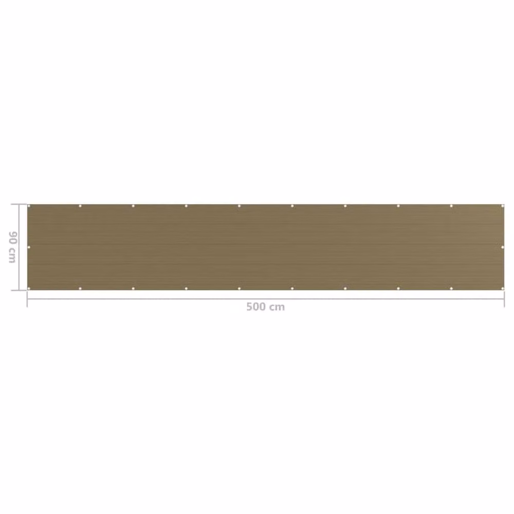 Berkfield Home Balcony Screen in Beige, W: 90 cm, H: 500 cm – 2