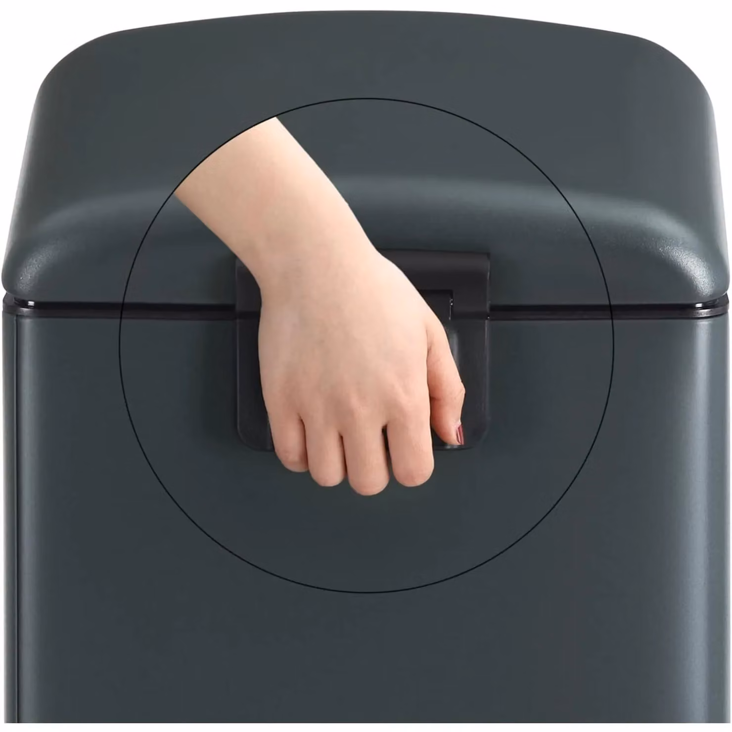 SONGMICS Medium Steel Kitchen Pedal Bin with Soft-Close Lid and Removable Inner Bucket in Anthracite Grey, W/D/H: 30.0 x 34.5 x 42.0 cm – 7