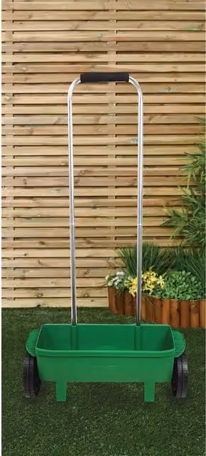 My Garden Manual Broadcast Rotary Spreader in Green