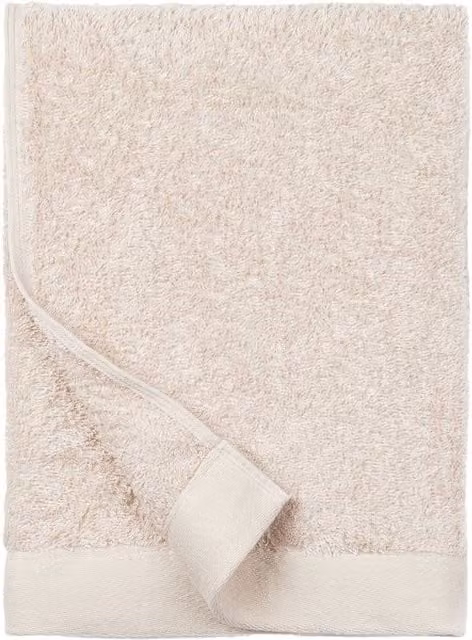Vinga Birch Plain Fluffy Cotton and Lyocell Towel in Beige