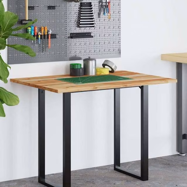 Berkfield Home Versatile Solid Wood Acacia Desk Top, Oil Finished, Brown, W: 80 cm, D: 70 cm, H: 2 cm