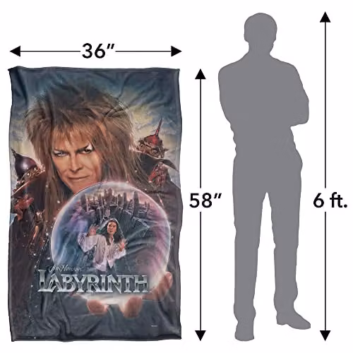 LOGOVISION Labyrinth Trapped In The Glass Super Soft Fleece Throw Blanket, Multicolour, W/D/H: 91 x 147 cm – 4