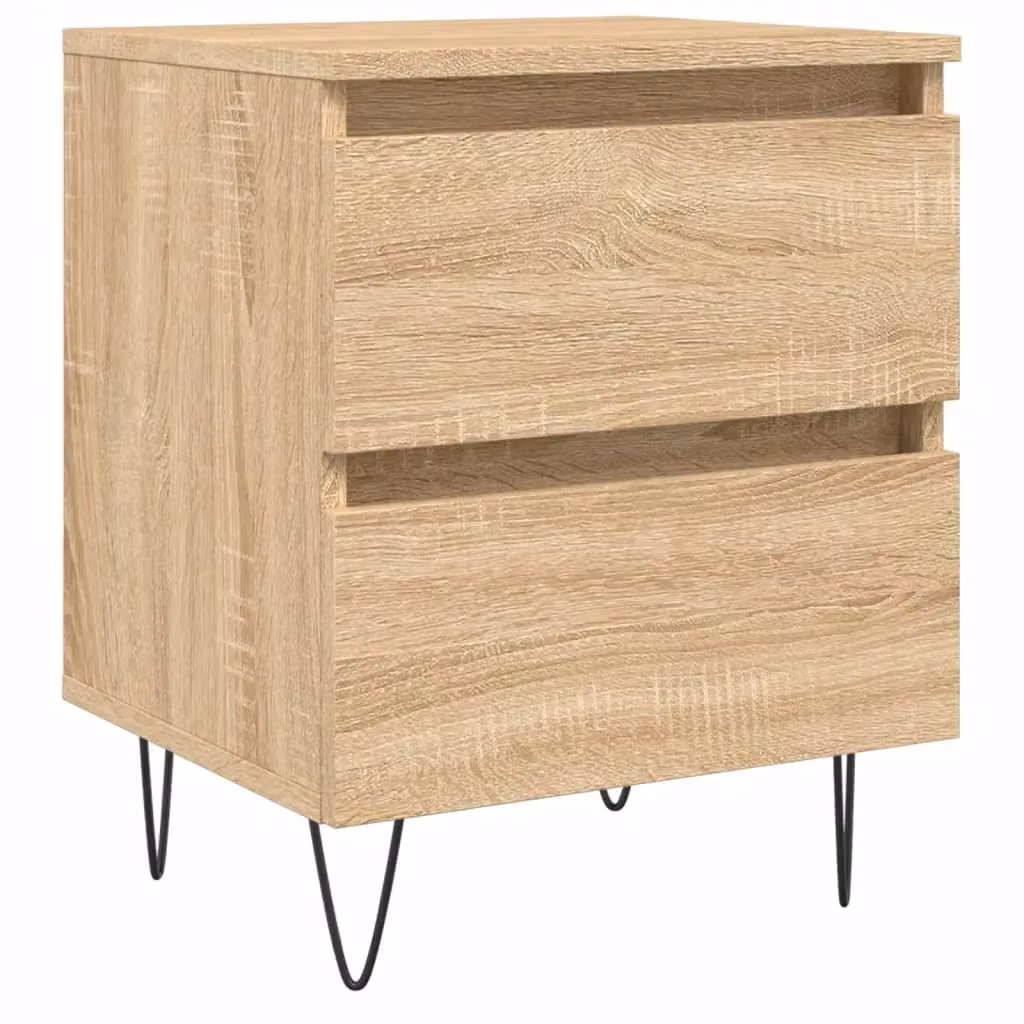 Berkfield Home Sonoma Oak Bedside Cabinet in Brown, W: 40 cm, D: 35 cm, H: 50 cm – 2
