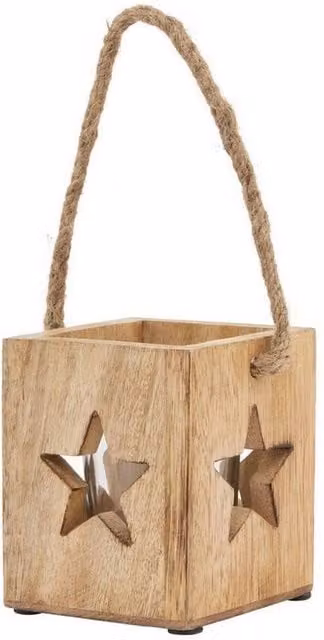 Lemon Pavilion Furniture and Decor Star Tealight Candle Holder, Brown, W: 10 cm, D: 10 cm, H: 10 cm
