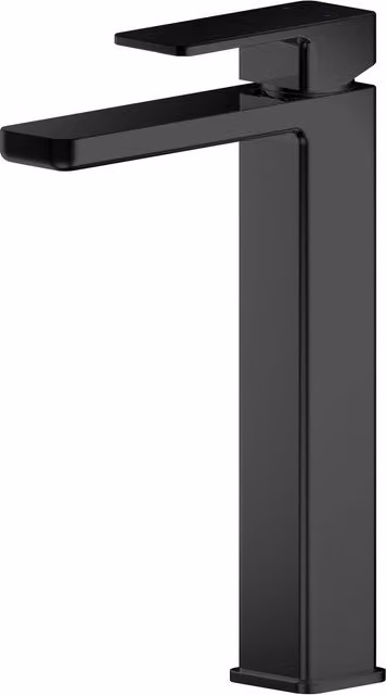 Balterley Square High Rise Mono Basin Mixer Tap in Matt Black – 1