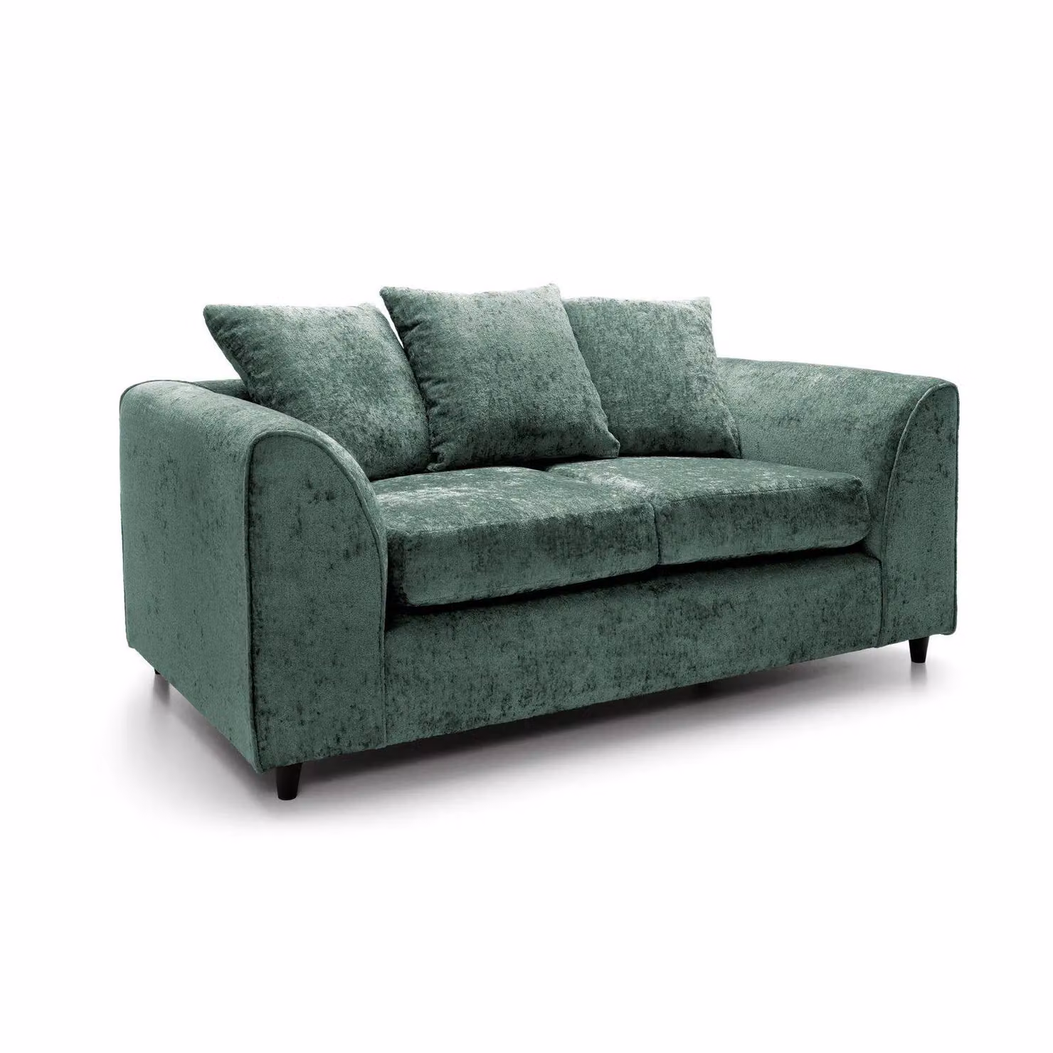 Abakus Direct Harriet 2 Seater Sofa in Green Velvet Fabric – 2