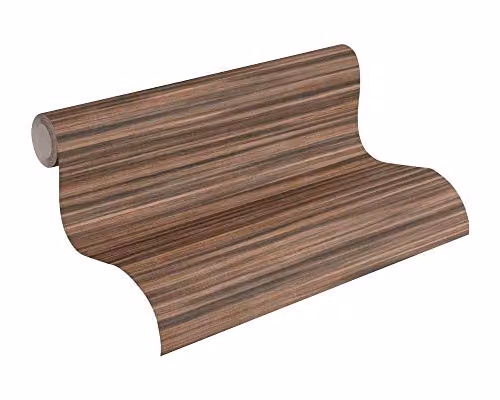 A.S. Création Brown Wood Effect Abstract Beam Non-Woven Wallpaper – 1