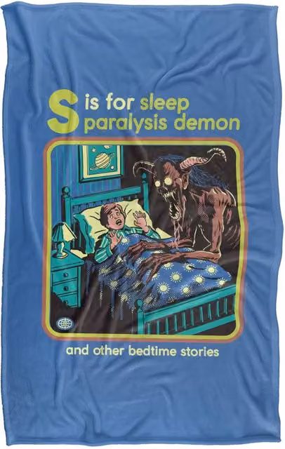 Steven Rhodes Sleep Paralysis Demon Super Soft Fleece Throw Blanket, Multicolour, W/D/H: 91 x 147 cm