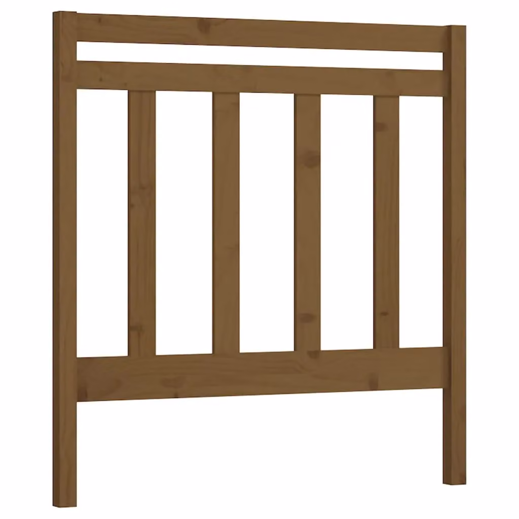 Berkfield Home Rustic Solid Wood Pine Bed Headboard in Honey Brown, W: 95 cm, D: 4 cm, H: 100 cm – 2