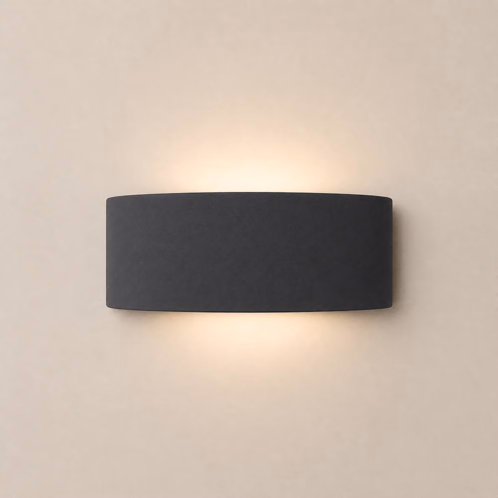 ValueLights Vincent Modern Ceramic Up/Down Flush Wall Sconce Light in Blue with Bulb Included – 2