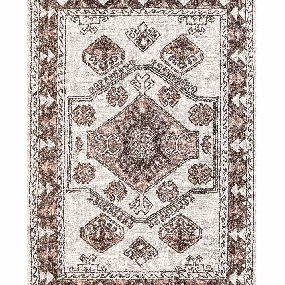 Wyld and Coco Hand-Tufted Wool Geometric Boho Multicolour Rectangular Rug, W: 140 cm, L: 200 cm – 2