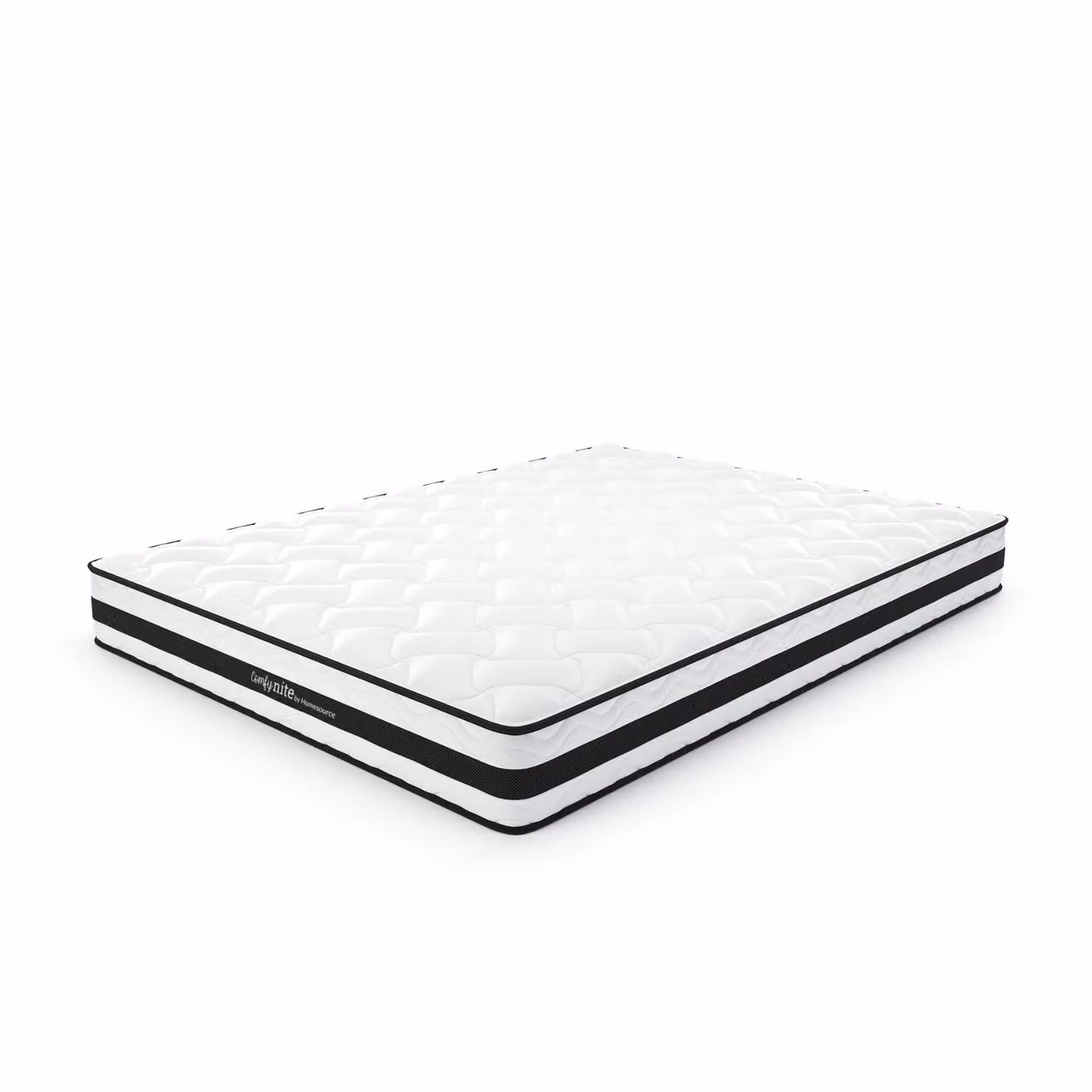 Home Source Bonnell Coil System Quilted Mattress, White, Small Double, H 17 cm x W 120 cm x D 200 cm – 2