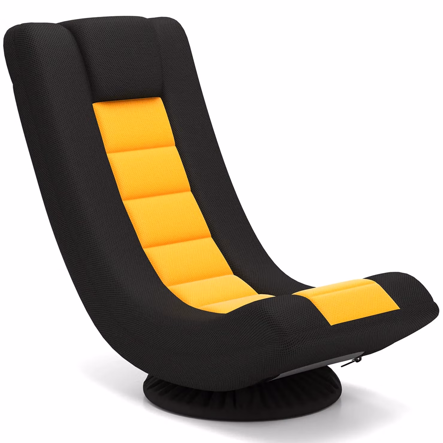 Gymax 360 Degree Swivel Gaming Chair with 4-Position Adjustable Folding Floor Sofa in Yellow – 9