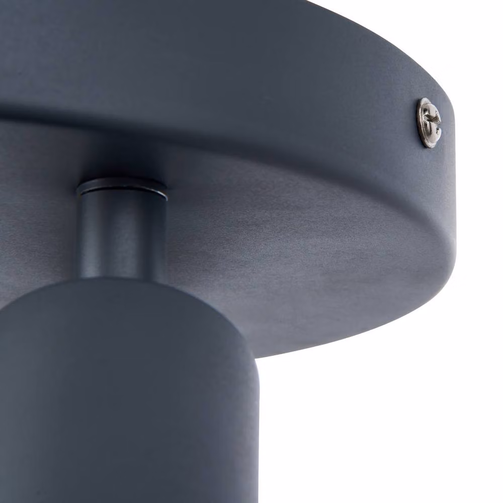 First Choice Lighting Hawkins Set of 2 Grey Round Adjustable LED Ceiling Spotlights – 5
