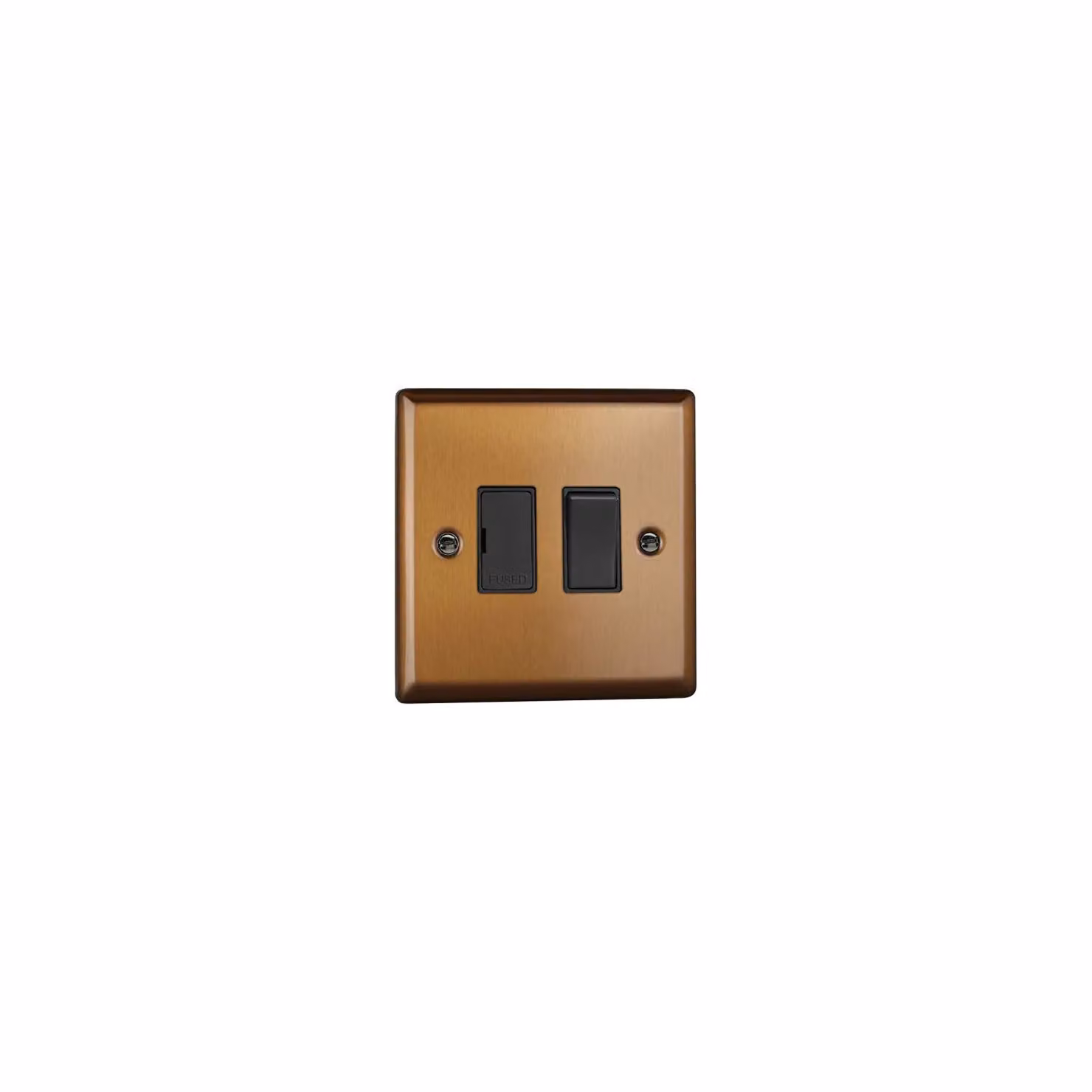 Varilight Urban Brushed Bronze 1-Gang Switched 13 Amp Fused Spur with White Plate – 2