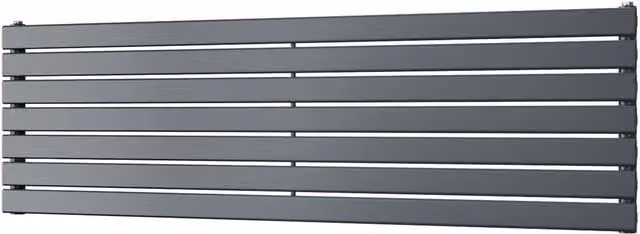 Typhoon Axis Anthracite Single Panel Horizontal Radiator, W: 160 cm, H: 47.6 cm, D: 47.6 cm