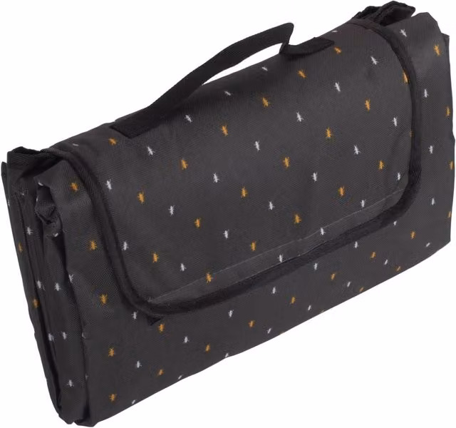 Red Hamper Nature Pattern Picnic Blanket in Black and Brown with Waterproof Underside and Carry Bag – 1