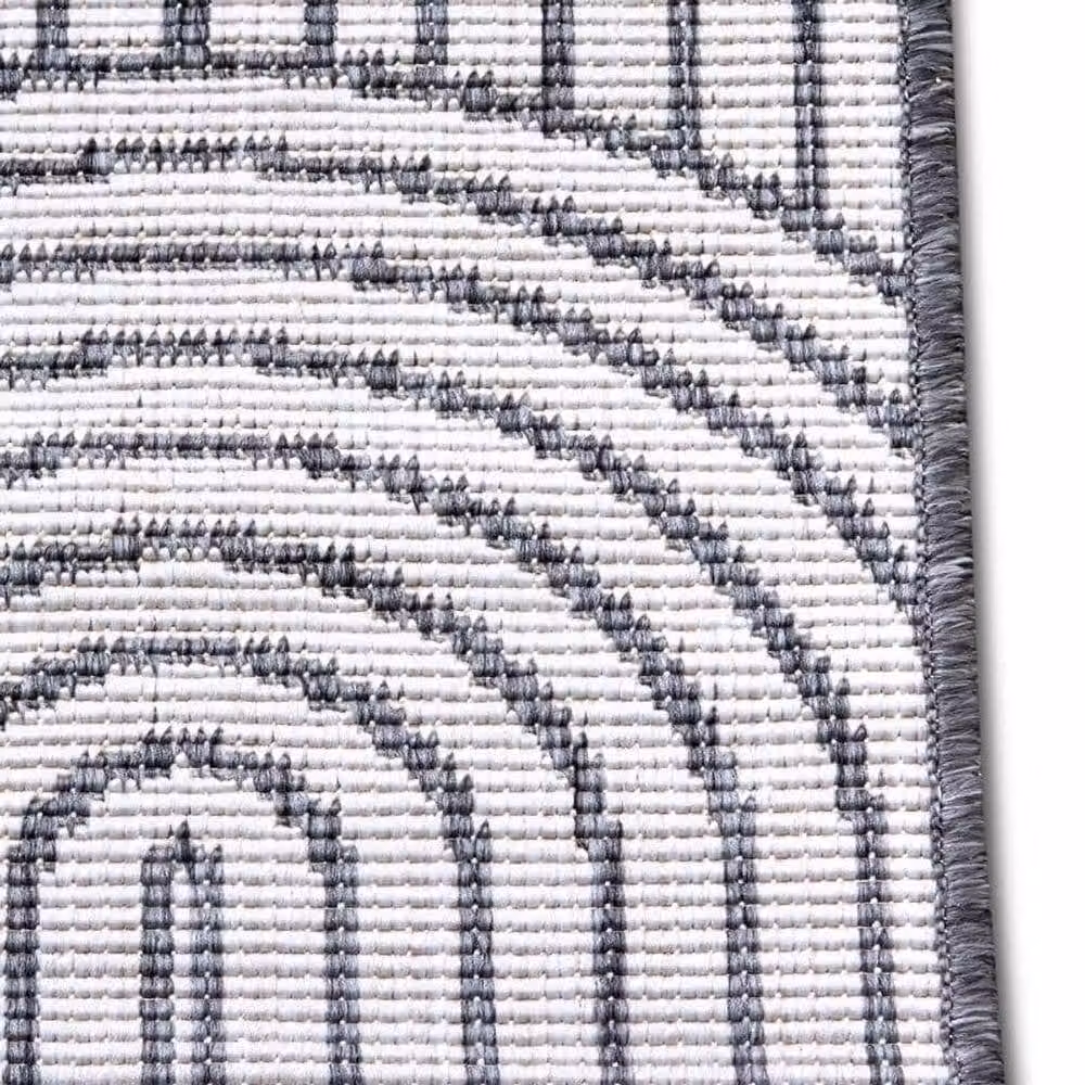 THE RUGS Pangli Reversible Flatweave Indoor Outdoor Rug, Grey, W: 80 cm, L: 150 cm – 3