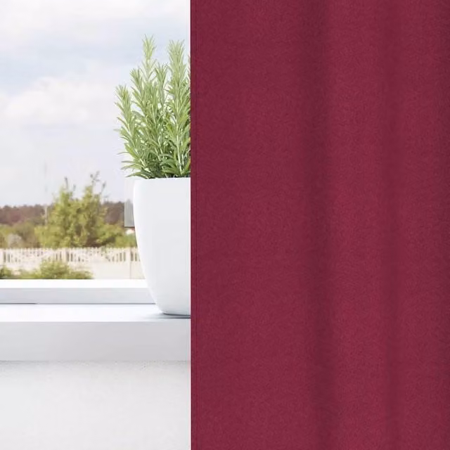 Berkfield Home Modern Opaque Polyester Curtains, 2 Pack, Red, H 225 x W 140 cm – 1