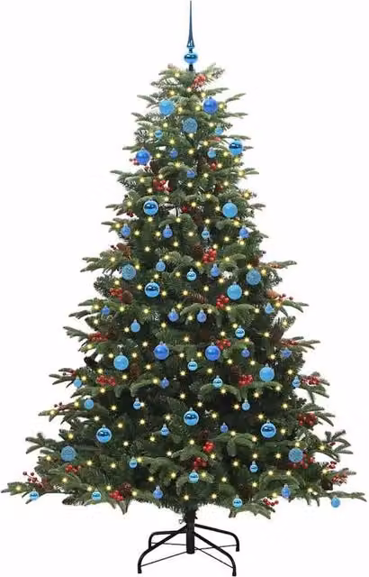 Berkfield Home Elegant Green Artificial Christmas Tree with 300 LEDs and Stand – 1