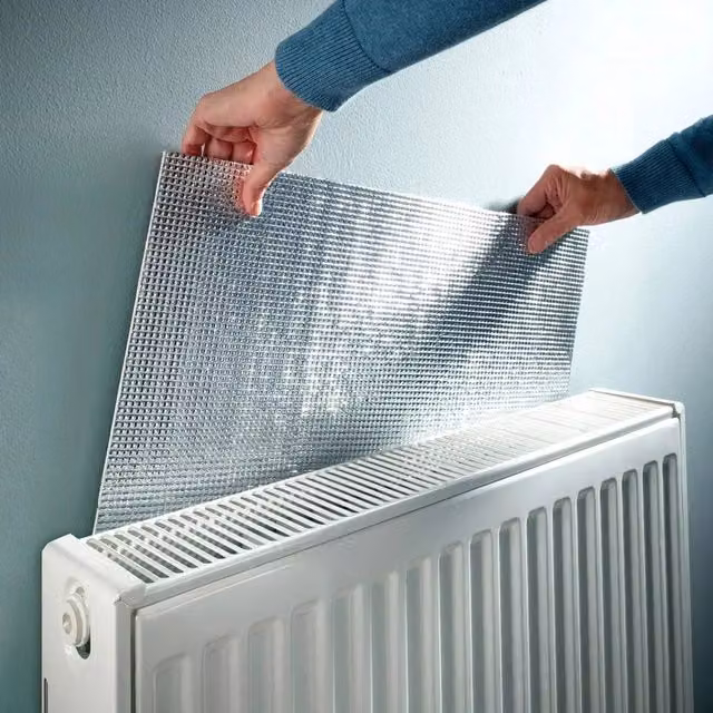 Marco Paul Silver Aluminium Radiator Reflector Foil Insulation Film, 10m
