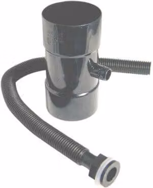 FloPlast Round PVC Rainwater Diverter, 80mm, Grey