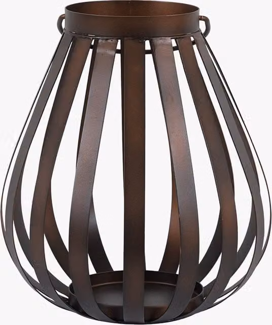 Perch & Parrow Clarus Metal Bulb Lantern in Brown
