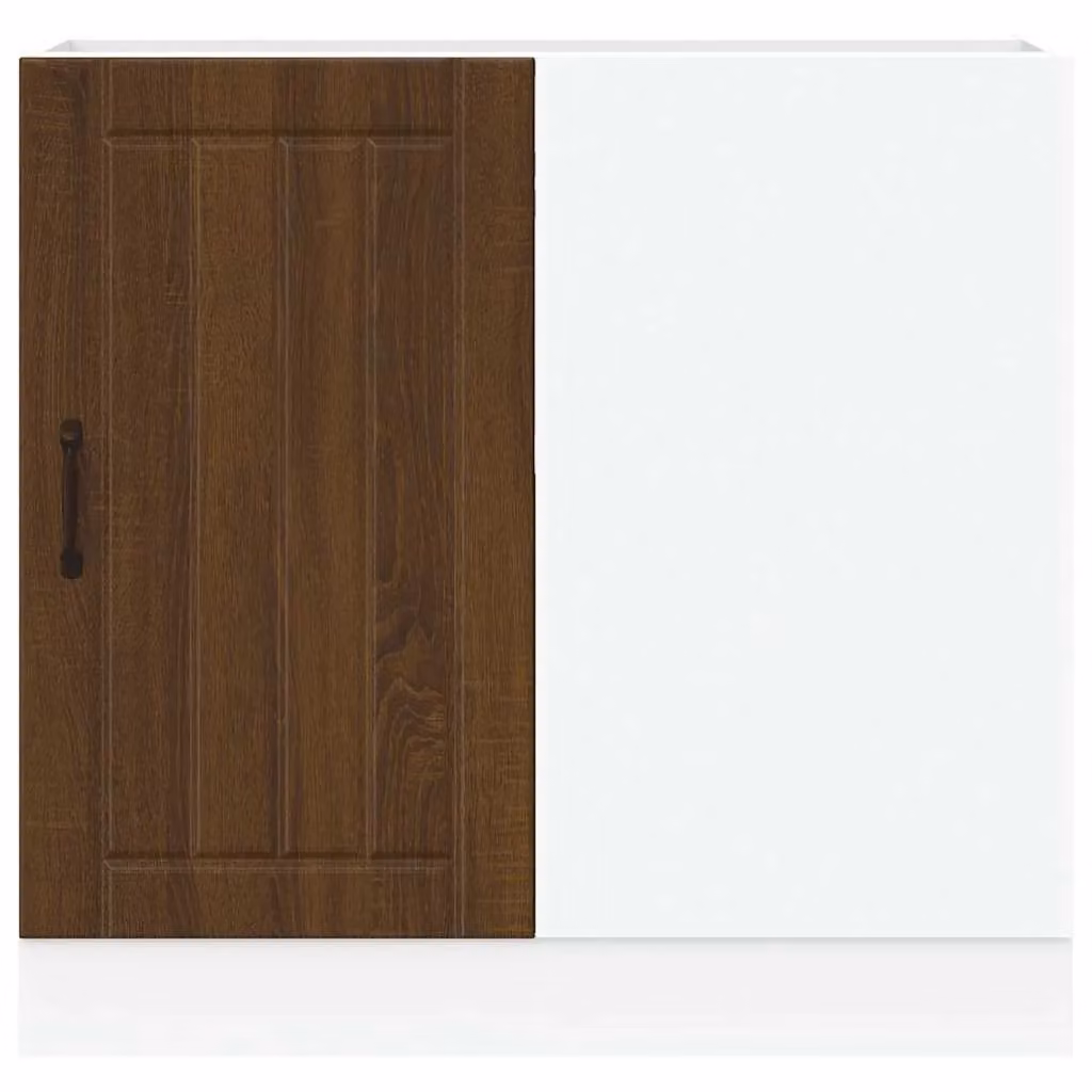 Berkfield Home Lucca Freestanding Kitchen Sink Base Cabinet in Brown Oak Matt Engineered Wood – 2