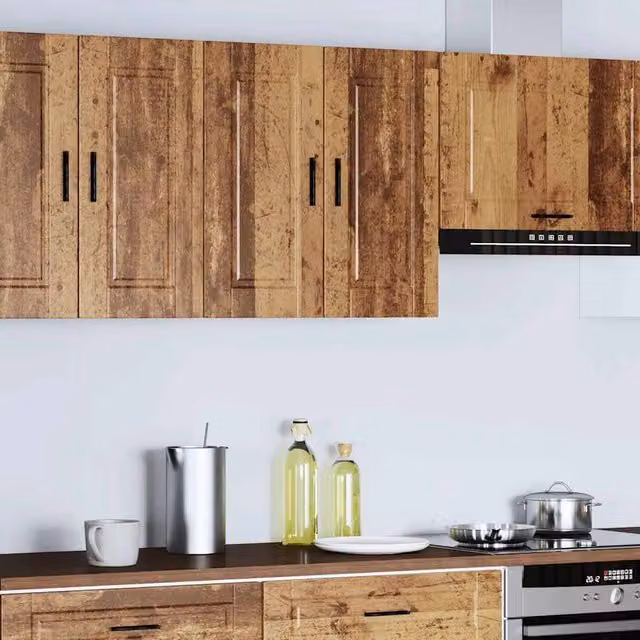 Berkfield Home Porto Wall Mounted Kitchen Cabinet in Brown Old Wood