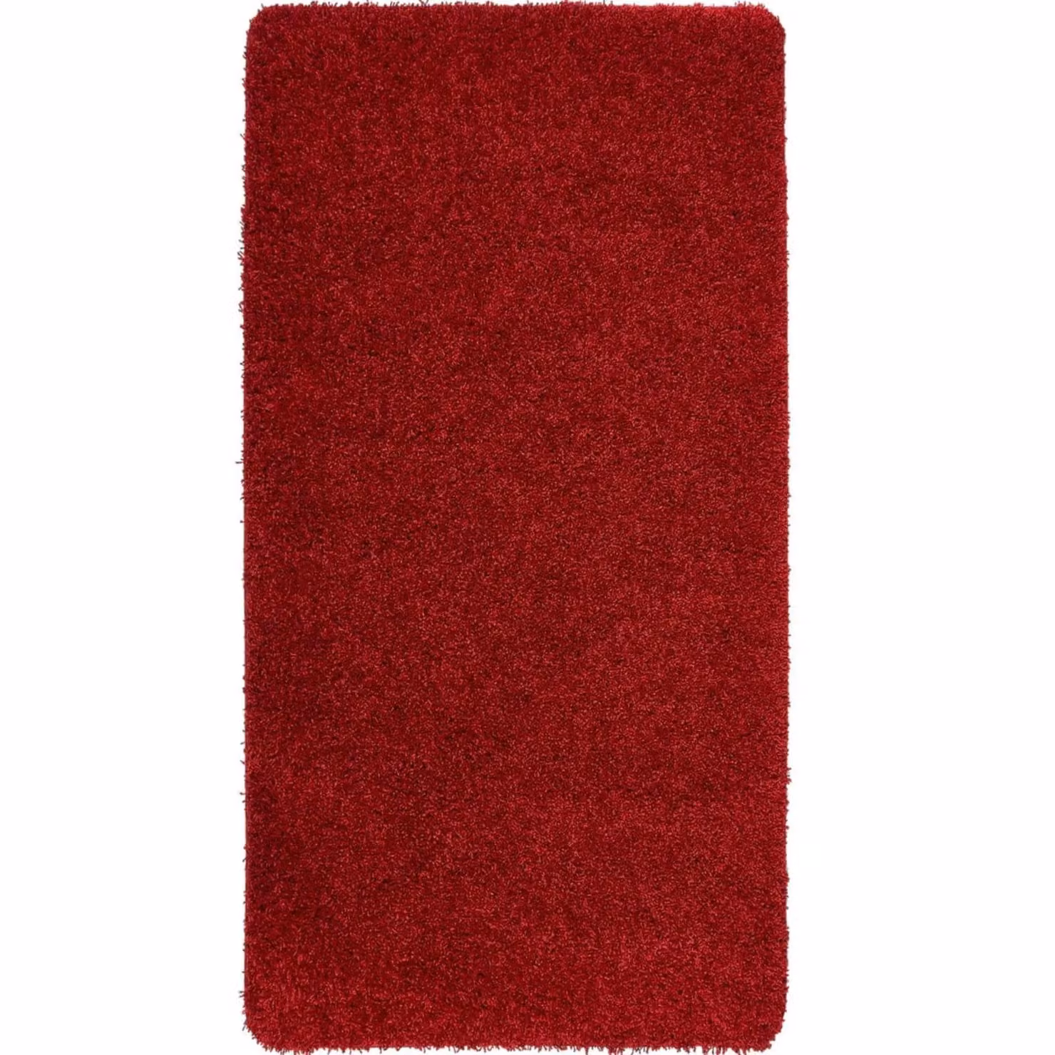 THE RUGS Washable Non Slip Shaggy Plain Red Rug, W/D: 80 x 120 cm – 5