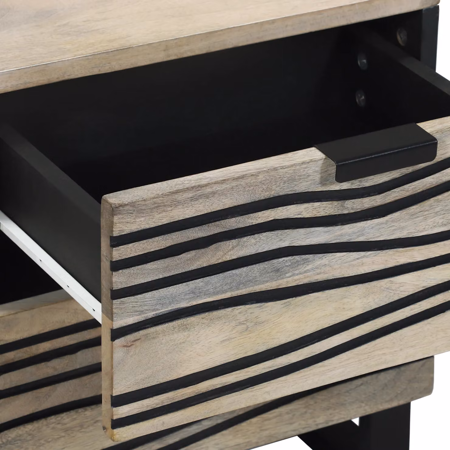 Berkfield Home Set of 2 Bedside Tables with Drawer in Walnut, W/D/H: 40 x 33.5 x 46 cm – 7
