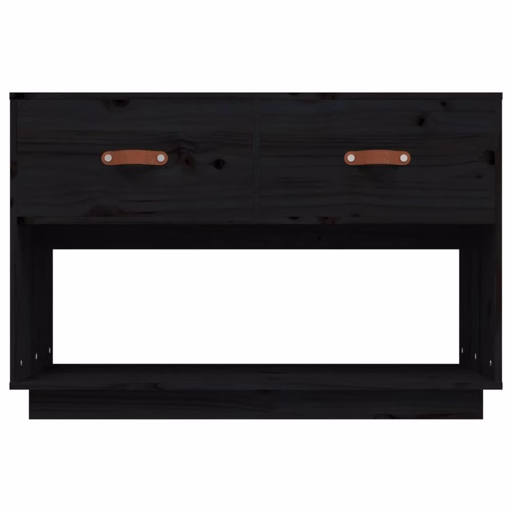 Berkfield Home Black Rustic Solid Wood Pine TV Cabinet W/D/H: 90 x 40 x 60 cm – 5