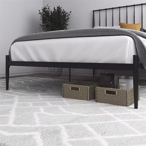 DHP Furniture Giulia Modern Metal Bed Black W/D/H: 143 x 200 x 140 cm – 4